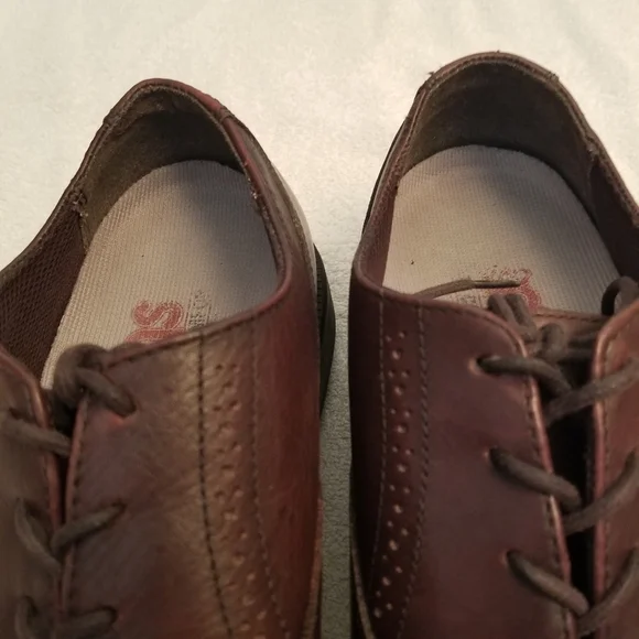 Nunn Bush Comfort Gel Oxford Men Lace Up Dress Shoes Brown 10M Genuine Leather - Picture 5 of 9